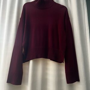 Divided Deep Red Turtleneck Sweater
